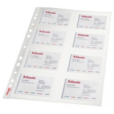 Achetez Paquet de 10 pochettes perforées en polypropylène format A4, 16 cartes de visite par poche..