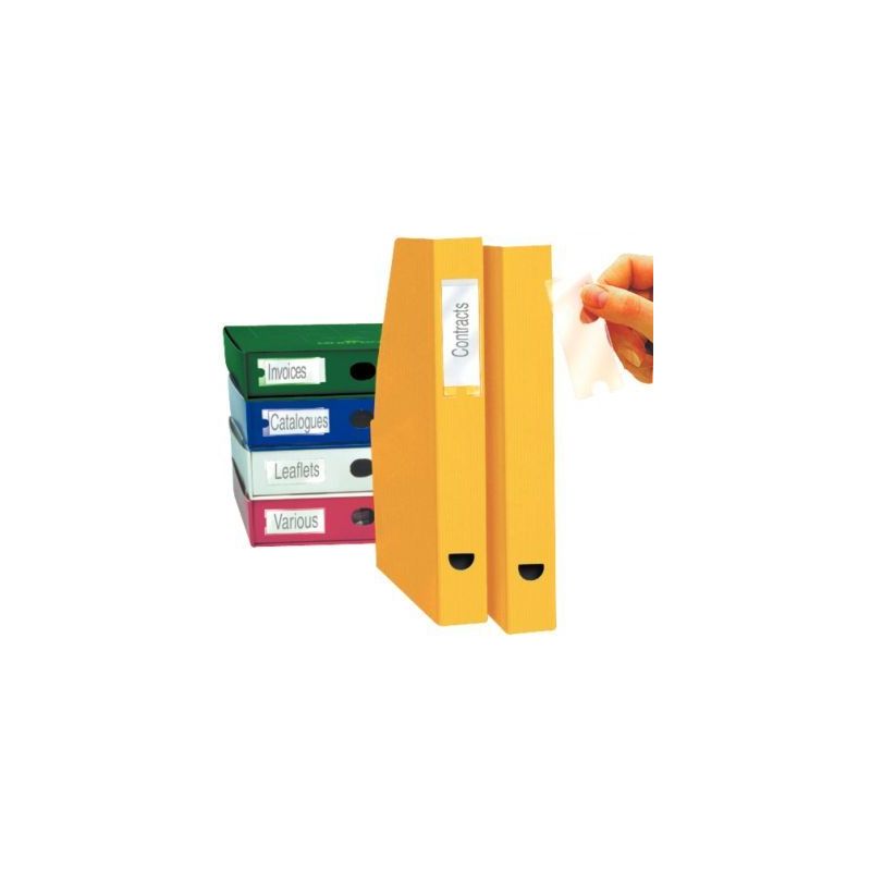 Achetez Blister de 6 porte-étiquettes adhésives en polypropylène format 55x102 mm 10335 3L pas ch..