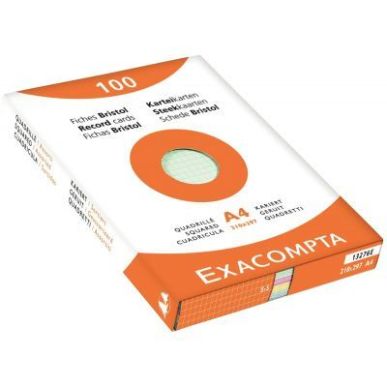 Achetez EXACOMPTA Etui de 100 fiches bristol non perforées 210x297mm (A4) 5x5 assortis pas cher sur..