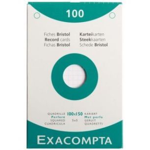 Achetez ETUI DE 100 FICHES BRISTOL BLANC QUADRILLE 5X5 PE pas cher sur Ma Rentrée Scolaire