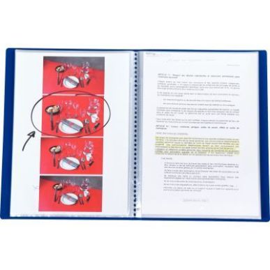 Achetez Protège-documents MEMPHIS 50 pochettes fixes 100 vues coloris bleu 400108023 HAMELIN pas ch..