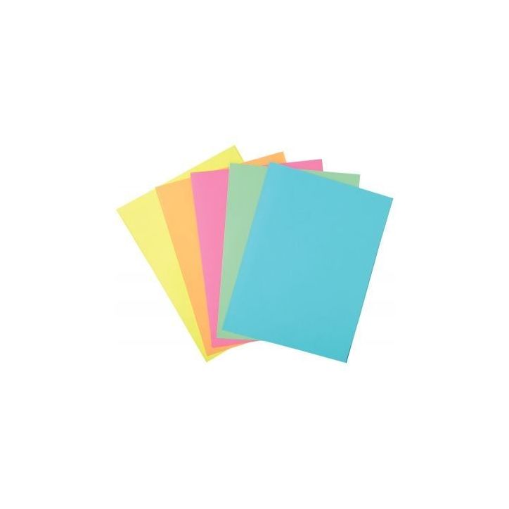 Paquet de 100 chemises 1 rabat Super 160g, format 24x32 cm, couleurs pastel assorties 348000E SUPER EXACOMPTA