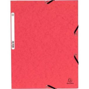 Achetez Chemise 3 rabats à élastiques en carte lustrée 5/10ème 350g rouge C3416 ROU COUTAL pas c..