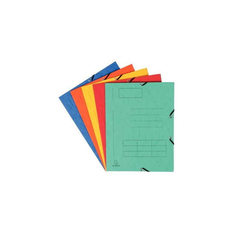 Achetez Paquet de 10 chemises 3 rabats à élastiques pré-imprimées carte lustrée 4,5/10ème 5536..