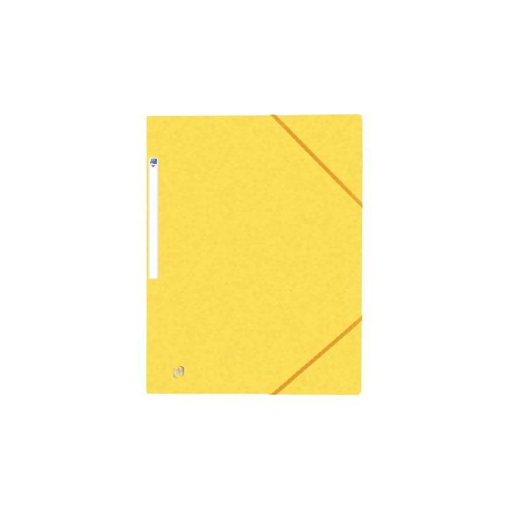 Chemise 3 rabats à élastiques TOP FILE+ en carte lustrée 4/10e 390g, jaune 400114331 TOP FILE HAMELIN