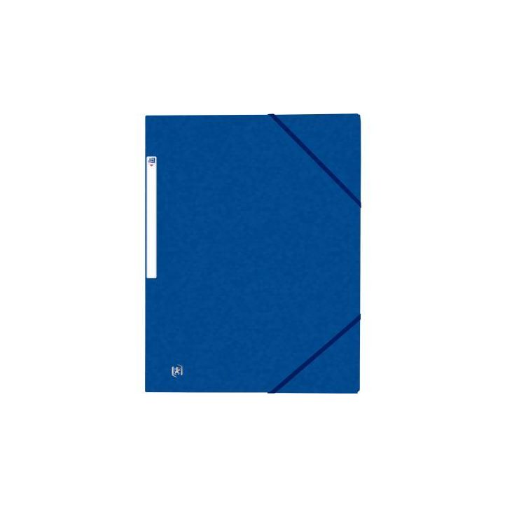 Chemise 3 rabats à élastiques TOP FILE+ en carte lustrée 4/10e 390g, bleu 400114326 TOP FILE HAMELIN