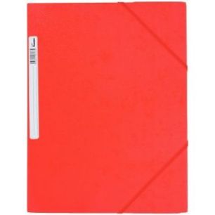 Achetez Chemise 3 rabats à élastiques + étiquette de dos coloris rouge carte grainée 5/10e 450g ..