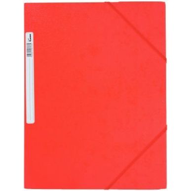 Achetez Chemise 3 rabats à élastiques + étiquette de dos coloris rouge carte grainée 5/10e 450g ..