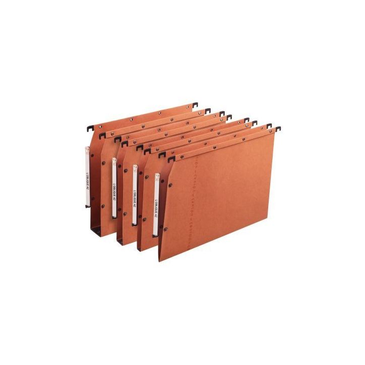 Paquet de 25 dossiers suspendus AZV Ultimate pour armoire dos fond 15 mm orange 100330474 HAMELIN