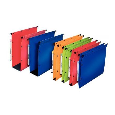 Achetez Paquet de 10 dossiers suspendus pour armoires, en polypropylène, dos 15 mm, bleu 100330579 ..