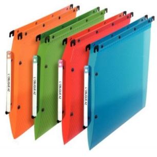 Achetez Paquet de 10 dossiers suspendus pour armoire en polypropylène dos V couleurs assorties 1003..