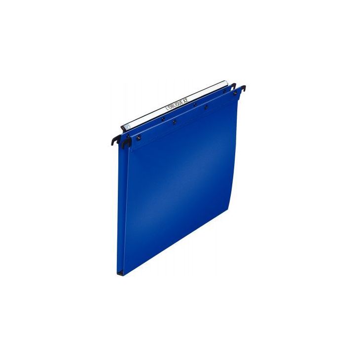 Paquet de 10 dossiers suspendus pour tiroirs en polypropylène dos 15 mm coloris bleu 100330376 HAMELIN