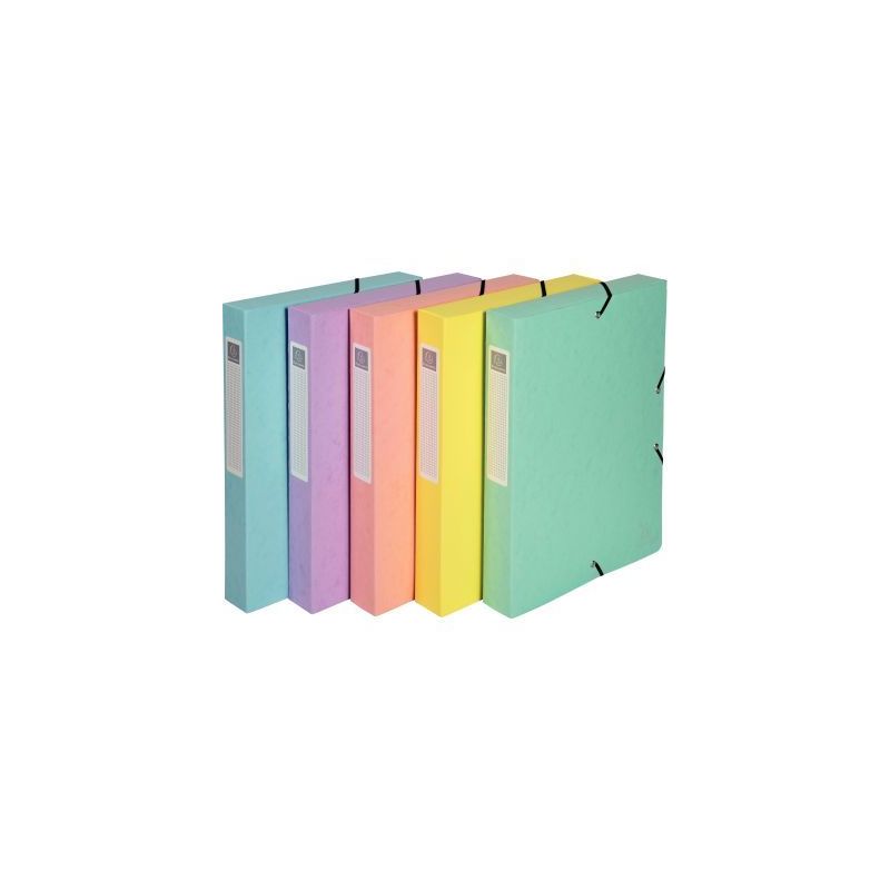 Achetez Lot de 8 boites de classement Aquarel en carte lustrée, dos 40 mm, coloris assortis 59560E ..