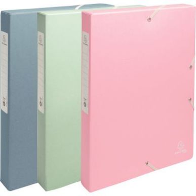 Achetez Boite de classement en carte recyclée AUTENTIK dos 4 cm, coloris assortis 59339E AUTENTIK E..