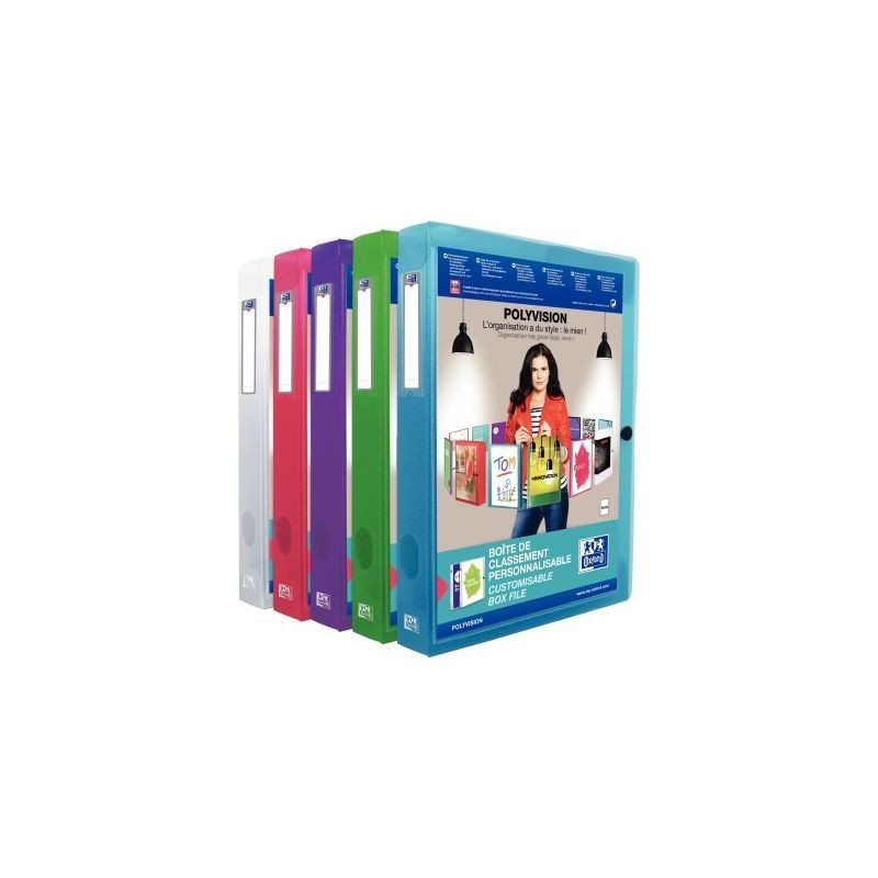 Achetez Boite de classement personnalisable dos de 40 mm format 24x32 cm coloris assortis 100200136 ..