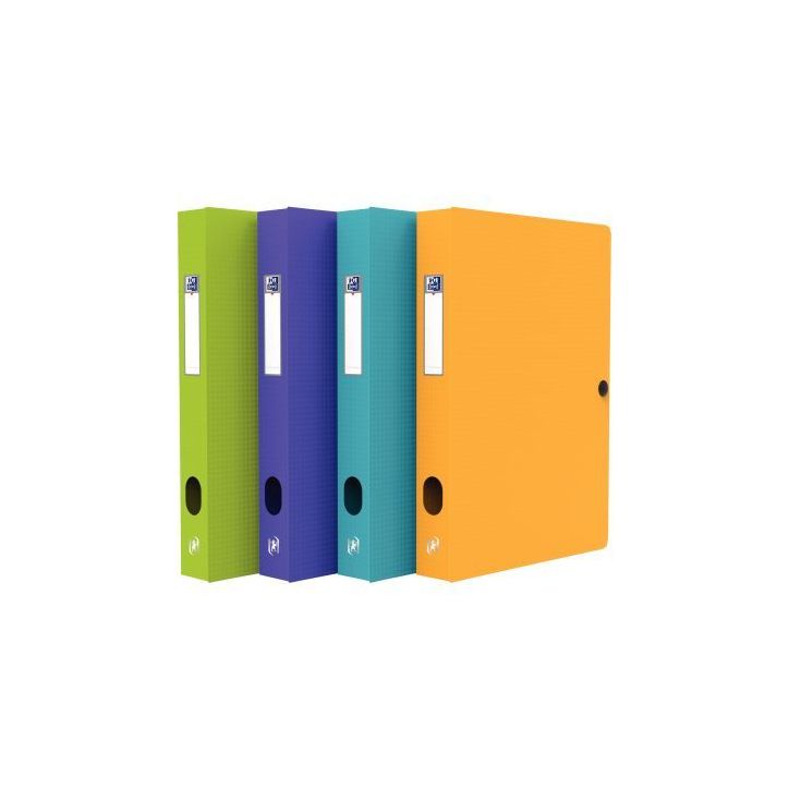 Carton de 12 boîtes de classement MEMPHIS en polypropylène, dos de 40 mm, coloris mode assortis 100200131 ME(...)