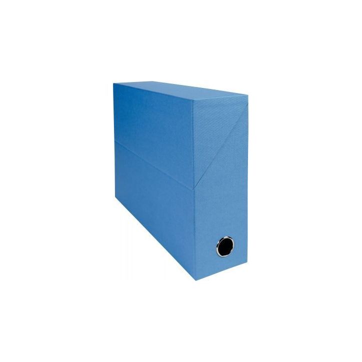 Boite de transfert papier toilé, dos 9 cm, bleu clair 89522E EXACOMPTA