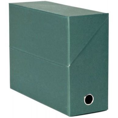 Achetez Boite de transfert en carton recouvert de papier mat vert foncé, dos 12 cm 83143E EXACOMPTA..