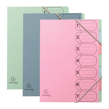 Achetez Trieur en carte recyclée AUTENTIK 7 compartiments, coloris assortis 56239E AUTENTIK EXACOMP..