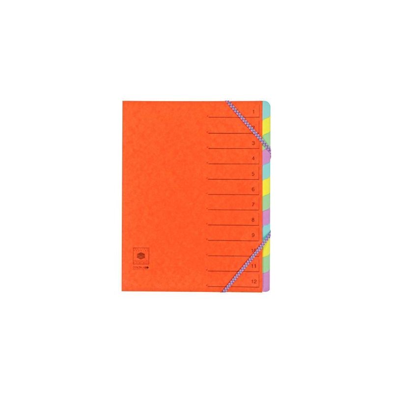 Achetez Trieur en carte lustrée 5/10ème fermeture par élastiques 12 compartiments T6905 COUTAL pa..