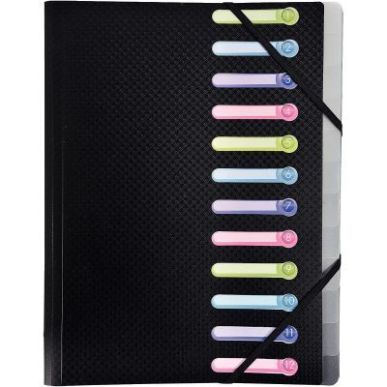 Achetez Trieur en polypropylène OPAK 12 compartiments, coloris noir 55981E OPAK EXACOMPTA pas cher ..