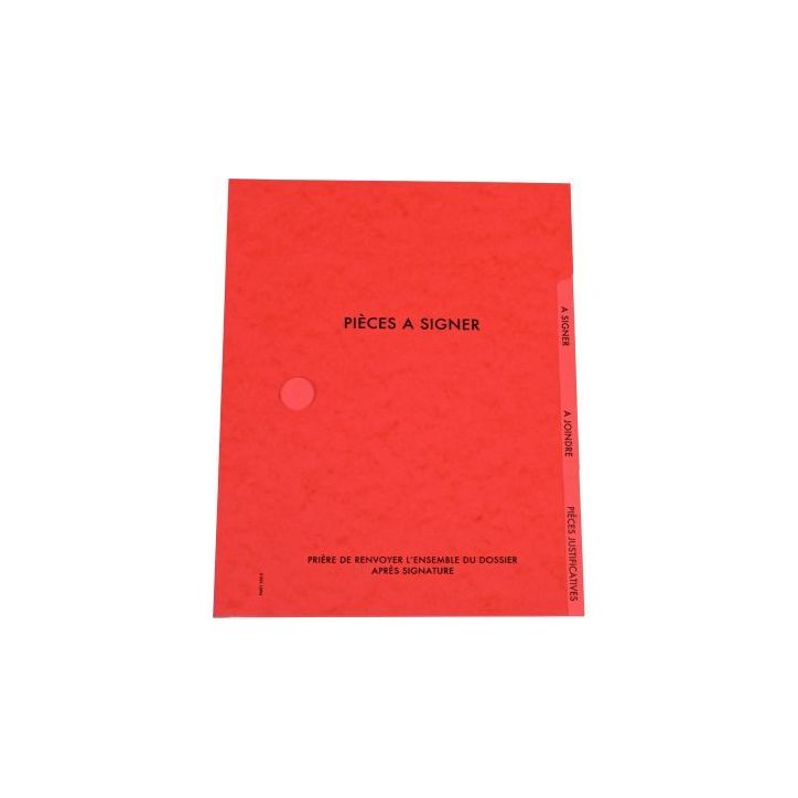 Carton de 25 parapheurs 3 compartiments, rouge 73411 X25 EXTENDOS