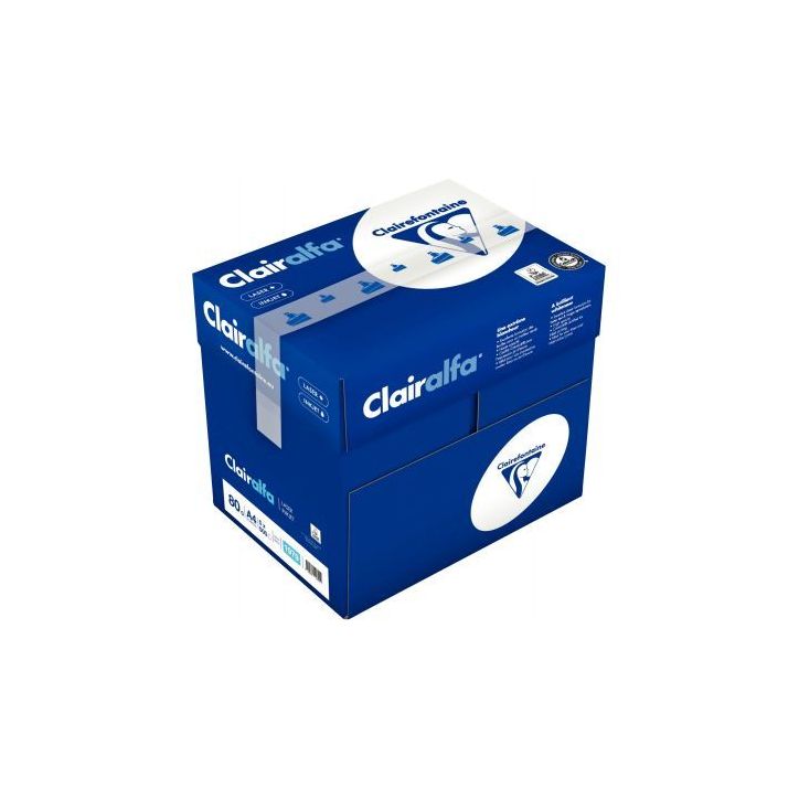 Carton de 5 ramettes de 500 feuilles format A4 80g blanc CLAIRALFA 15838X5 CLAIRALFA CLAIREFONTAINE