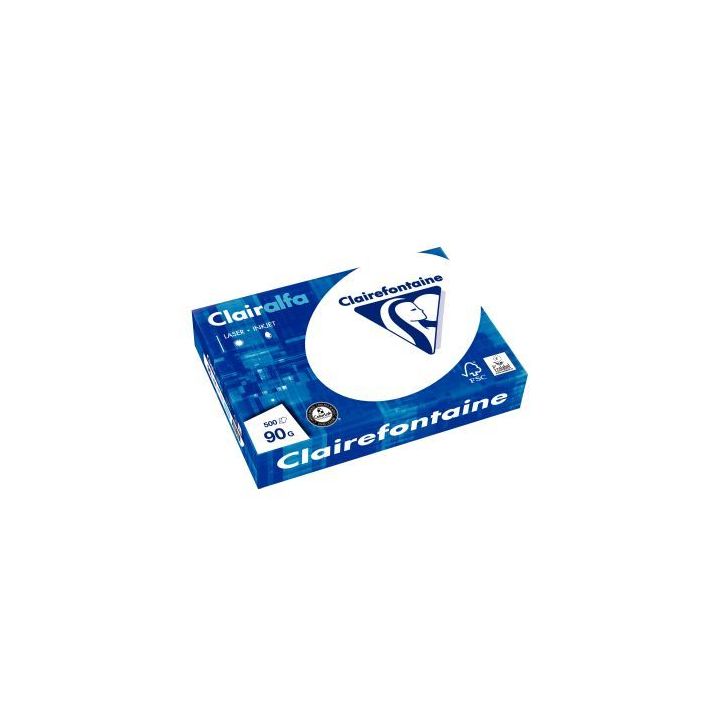 Ramette de 500 feuilles de papier blanc 90g de format A4 CLAIRALFA 2896C CLAIRALFA CLAIREFONTAINE