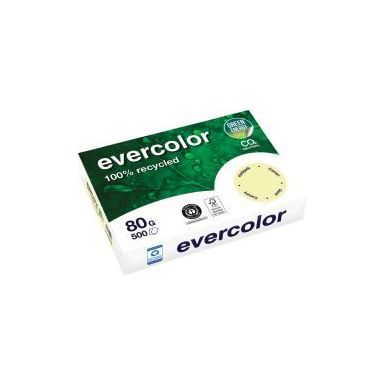 Achetez Carton de 5 ramettes de 500 feuilles format A4 80g jaune recyclé 40005CX5 EVERCOLOR CLAIREF..