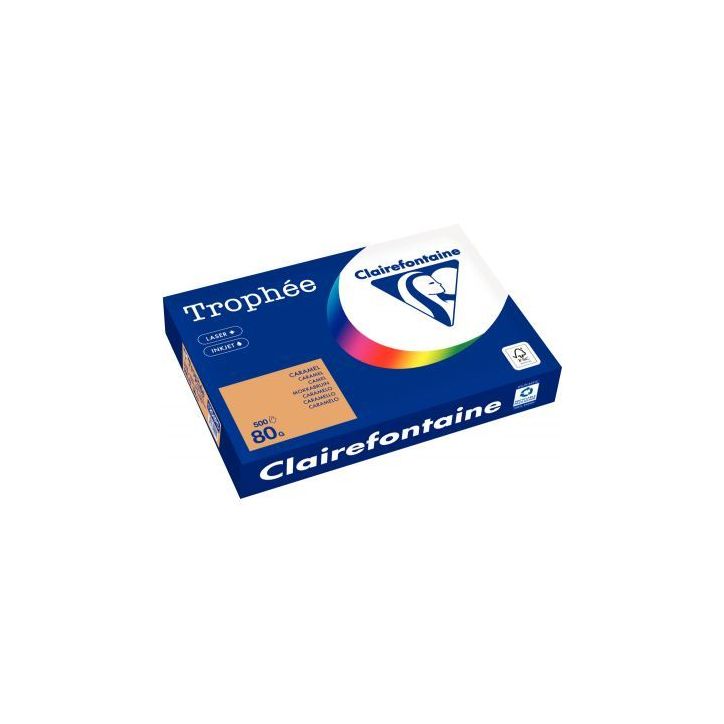 Carton de 3 ramettes de 500 feuilles format A3 80g caramel 36811 X3 TROPHEE CLAIREFONTAINE