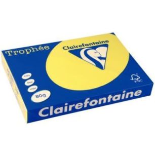 Achetez CLAIREFONTAINE Ramette de 500 feuilles papier couleur TROPHEE 80 grammes format A3 Jaune sol..