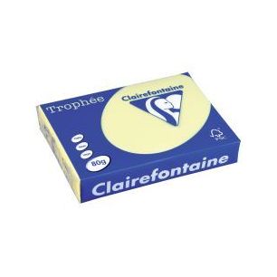Achetez Carton de 5 ramettes de 500 feuilles format A4 80g canari CLAIREFONTAINE 1977PCX5 TROPHEE CL..