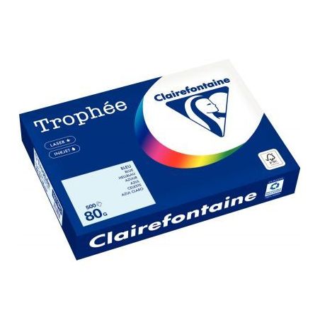 Achetez CLAIREFONTAINE Ramette de 500 feuilles papier couleur TROPHEE 80 grammes format A4 Bleu 1971..
