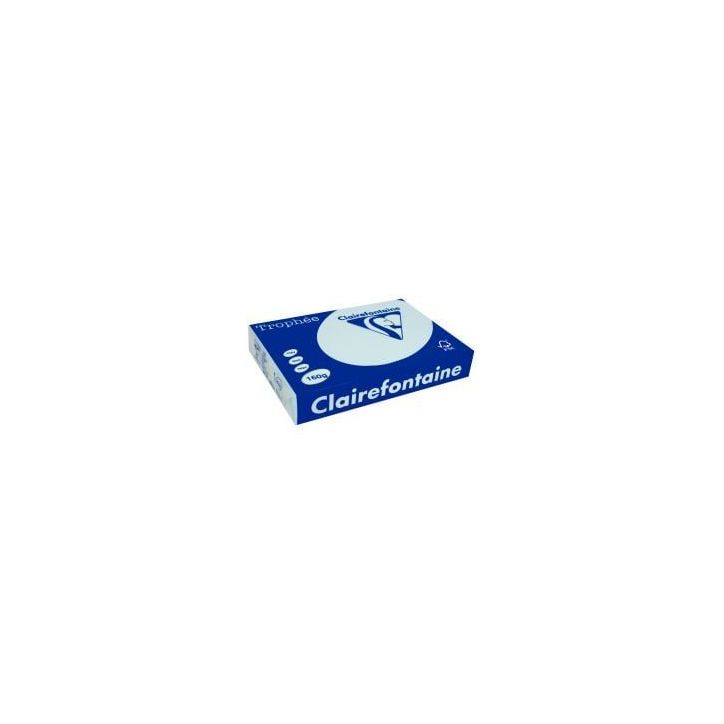 CLAIREFONTAINE Ramette de 250 feuilles papier couleur TROPHEE 160 grammes format A4 Bleu 2633