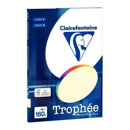 Achetez Paquet de 50 feuilles format A4 160g ivoire CLAIREFONTAINE 4154C TROPHEE CLAIREFONTAINE pas ..