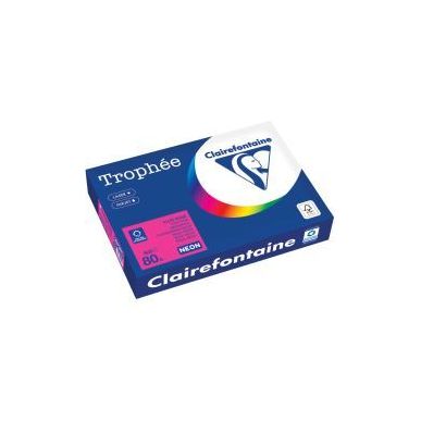 Achetez Carton de 5 ramettes de 500 feuilles format A4 80g rose fluo 2973PCX5 TROPHEE CLAIREFONTAINE..