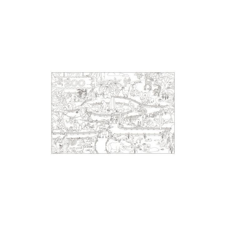 Coloriage géant thème le zoo PAPCOLORGZOO