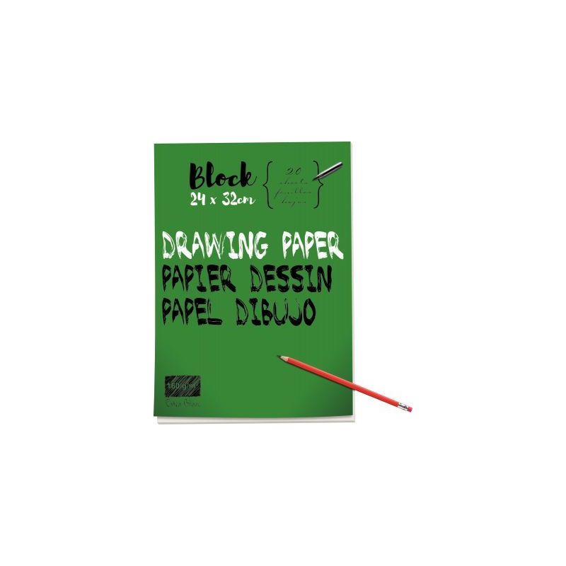 Achetez Bloc de 40 pages de papier dessin blanc 160 g format 24x32 cm 42568 pas cher sur Ma Rentrée..