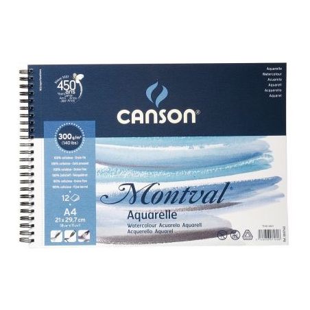 Achetez Album de 12 feuilles papier aquarelle Montval format 21x29,7 cm, 300 g C200807160 CANSON pas..