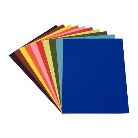 Achetez Paquet de 100 feuilles de papier couleur 120g format 21x29,7cm 10 assortis ASS100 pas cher s..