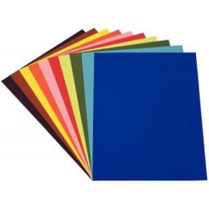 Achetez Paquet de 24 feuilles papier dessin couleur format 50 x 65 cm 160 g couleurs vives assorties..