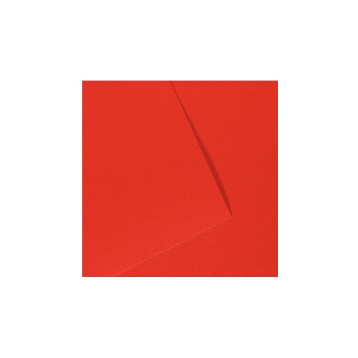 Paquet de 10 feuilles mi-teinte format 50x65 coloris rouge vif C31032S110 CANSON