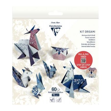 Achetez Pochette 60 feuilles origami 3 formats animaux de la foret 95368C pas cher sur Ma Rentrée S..
