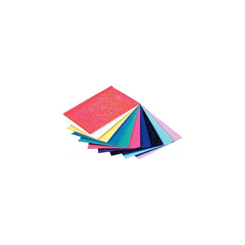 Achetez Pochette de 10 feuilles de papier pailleté 23x33 cm, 70g  10  assortis 830409 pas cher sur ..