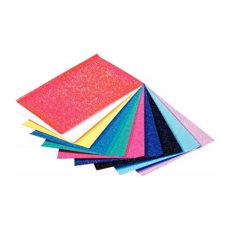 Achetez Pochette de 10 feuilles de papier pailleté 23x33 cm, 70g 10 assortis 830409 pas cher sur ..