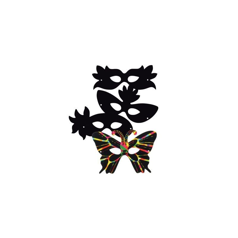 Achetez Lot de 12 masques en carte à gratter MAJ8166 pas cher sur Ma Rentrée Scolaire