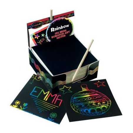 Achetez Bloc de 125 mini cartes à gratter arc-en-ciel 2165 pas cher sur Ma Rentrée Scolaire