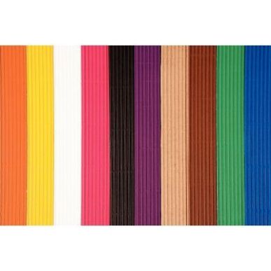 Achetez Pochette de 10 feuilles de carton ondulé, 50 x 70 cm, couleurs assorties 741009 pas cher su..