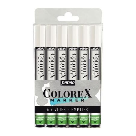 Achetez Pochette de 6 Colorex markers vides rechargeables 417440 COLOREX PEBEO pas cher sur Ma Rentr..