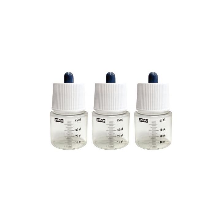Lot de 3 flacons vides 45ml pour encres 599341 PEBEO